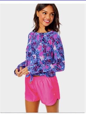 NWT Lilly Pulitzer Luxletic Ocean Trail Shorts Pink Grenadine - Large